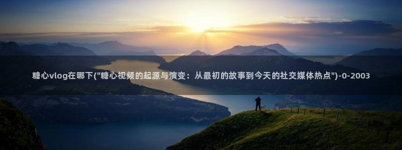 糖心vlog什么意思